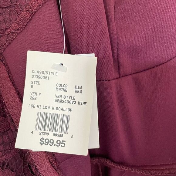 David's Bridal Dress, has Pockets, color: wine, size 8 - Picture 6 of 9